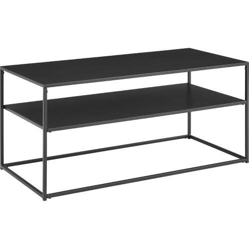 Braxton Coffee Table in Matte Black Steel & Black Finish