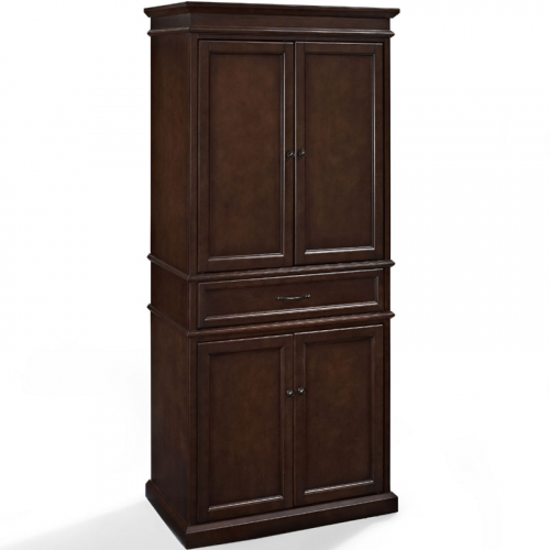 Parsons Pantry Cabinet in Mahogany Finish