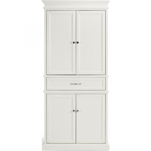 Parsons Pantry Cabinet in White Finish