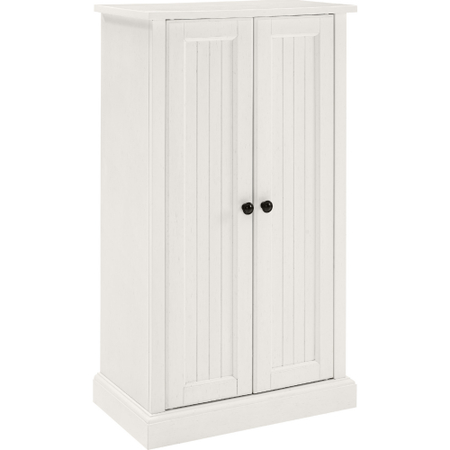 Seaside Accent Cabinet in Distressed White Finish