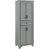 Tara Pantry Cabinet in Distressed Gray Finish