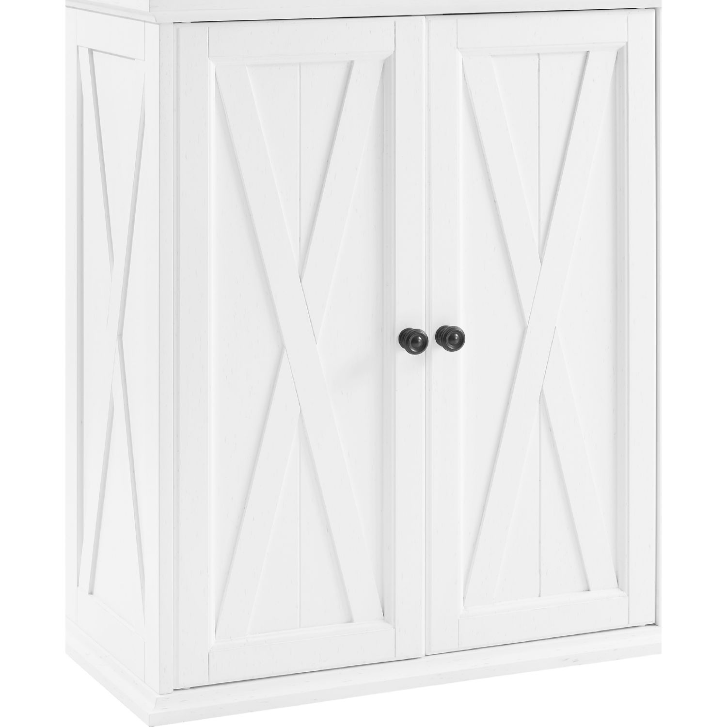Crosley CF3112 WH Clifton Stackable Pantry Cabinet in Distressed