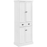 Shoreline Pantry Cabinet in White Finish