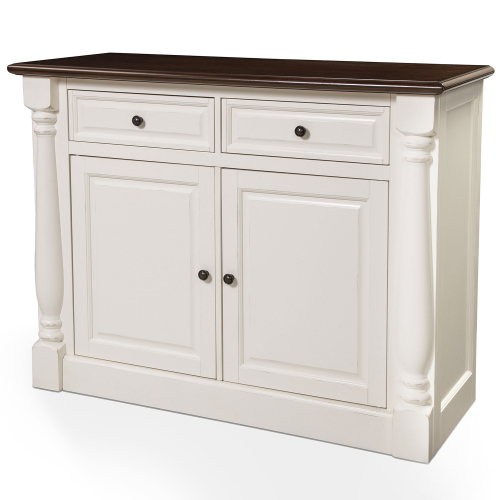 Shelby Buffet in White Metal & Rubbed Antique Finish