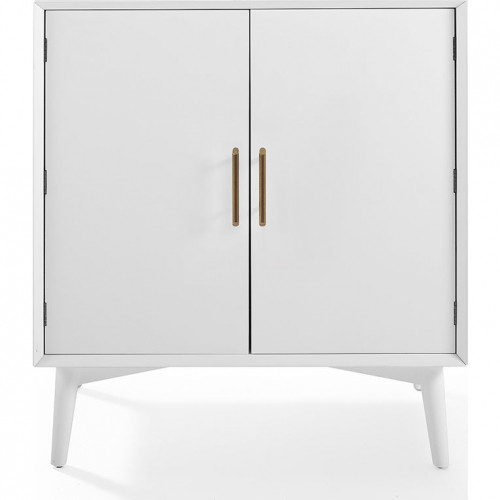 Landon Bar Cabinet in White Finish Birch Veneer