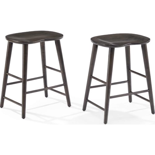 Maddox Counter Stool in Slate Finish Wood (Set of 2)