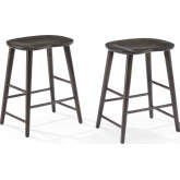 Maddox Counter Stool in Slate Finish Wood (Set of 2)