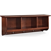 Brennan Entryway Storage Shelf in Mahogany Finish