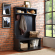 Seaside Hall Tree in Distressed Black Finish