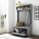 Seaside Hall Tree in Distressed Gray Finish