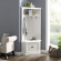 Seaside Corner Hall Tree Coat Tre in Distressed White Finish Wood