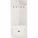Seaside Corner Hall Tree Coat Tre in Distressed White Finish Wood