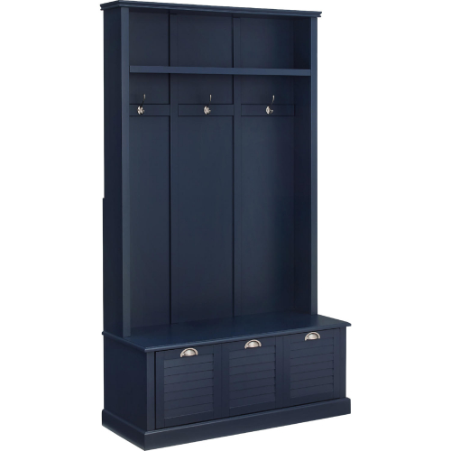 Ellison Hall Tree in Navy Blue Finish