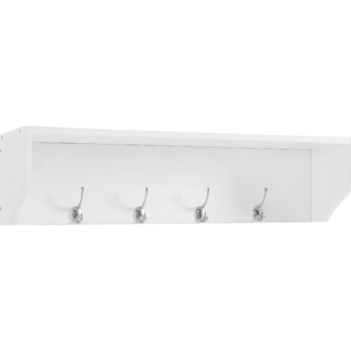 Harper Entryway Wall Shelf in White Finish