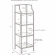 Aimee Short Etagere in Soft Gold Steel & Tempered Glass