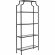 Aimee Etagere Bookcase in Oil Rubbed Bronze Pagoda Frame & Tempered Glass