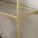 Aimee Etagere Bookcase in Antique Gold Pagoda Frame & Tempered Glass
