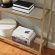 Aimee Etagere Bookcase in Antique Gold Pagoda Frame & Tempered Glass