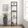 Aimee Narrow Etagere Bookcase in Oil Rubbed Bronze & Tempered Glass