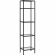 Aimee Narrow Etagere Bookcase in Oil Rubbed Bronze & Tempered Glass