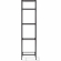 Aimee Narrow Etagere Bookcase in Oil Rubbed Bronze & Tempered Glass