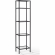 Aimee Narrow Etagere Bookcase in Oil Rubbed Bronze & Tempered Glass