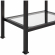 Aimee Narrow Etagere Bookcase in Oil Rubbed Bronze & Tempered Glass
