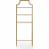 Aimee Space Saver Bookcase in Gold Steel & Glass