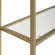 Aimee Space Saver Bookcase in Gold Steel & Glass
