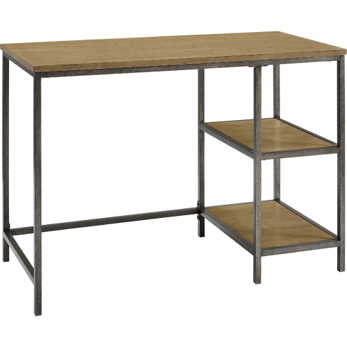 Brooke Desk in Washed Oak Finish & Antiqued Bronze