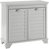 Lydia Linen Hamper in Gray Finish Wood