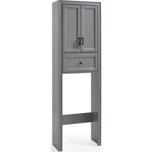 Tara Space Saver Cabinet in Vintage Gray Finish Wood