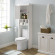 Seaside Space Saver Cabinet in Distressed White Finish