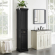 Seaside Tall Linen Cabinet in Distressed Black Finish