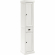 Seaside Tall Linen Cabinet in Distressed White Finish