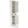 Seaside Tall Linen Cabinet in Distressed White Finish
