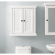 Seaside Wall Cabinet in Distressed White Finish