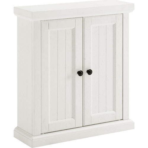 Seaside Wall Cabinet in Distressed White Finish