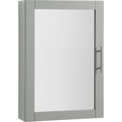 Savannah Mirrored Wall Cabinet in Gray Finish