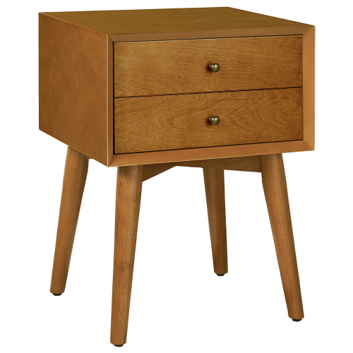 Landon Nightstand in Acorn Brown Finish Wood