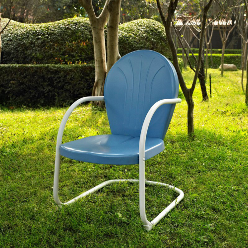 Griffith Outdoor Chair in Sky Blue Metal