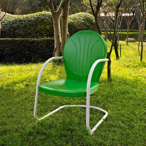 Griffith Outdoor Chair in Green Metal