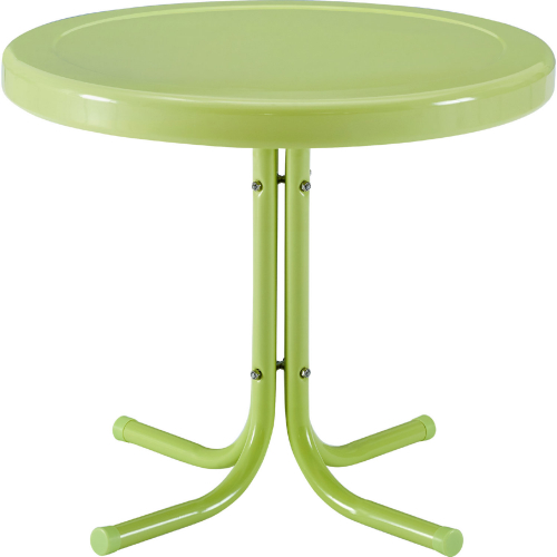 Retro Outdoor 20" Side Table in Key Lime Green Metal