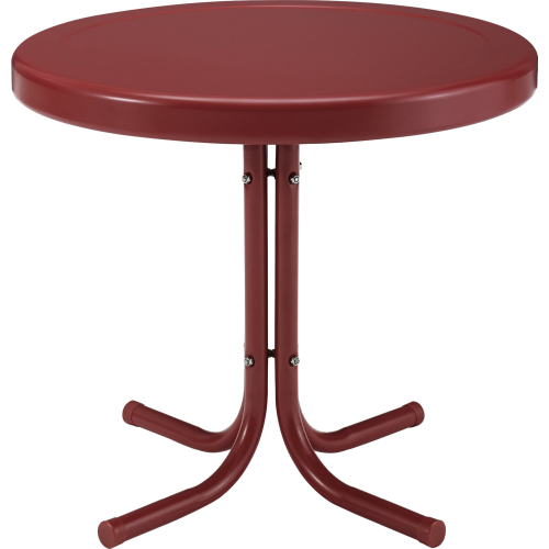 Retro Outdoor 20" Side Table in Griffith Red Metal