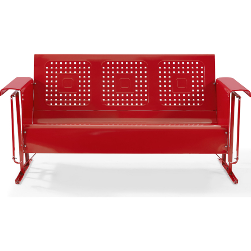 Bates Outdoor Classic Sofa Glider in Red Metal