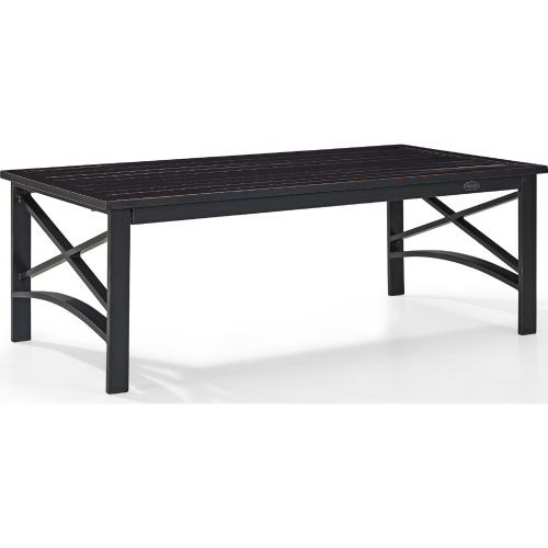 Kaplan Outdoor Coffee Table in Oiled Bronze Steel