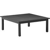 Clark Outdoor Coffee Table in Matte Black Steel