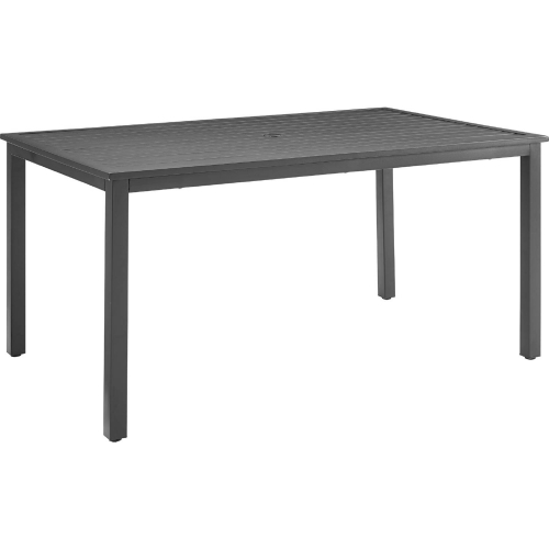 Hansen Outdoor 60" Dining Table in Matte Black Metal