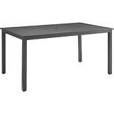 Hansen Outdoor 60" Dining Table in Matte Black Metal