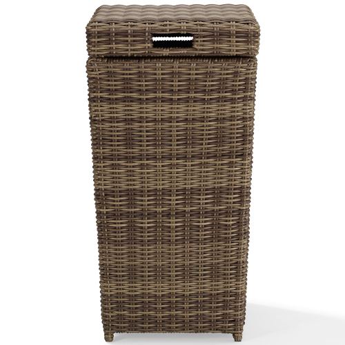 Bradenton Outdoor Trash Can in Resin Wicker